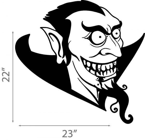 08 Halloween Wall Sticker.  Portrait of the Count Vimpire Dracula.