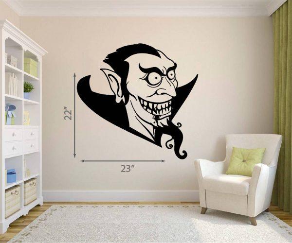 08 Halloween Wall Sticker.  Portrait of the Count Vimpire Dracula.
