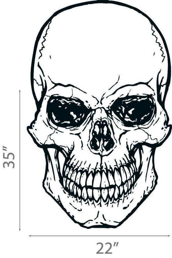 19 Halloween Wall Sticker.  Big Skull Wall Sticker.