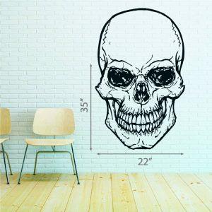 19 Halloween Wall Sticker.  Big Skull Wall Sticker.