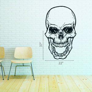 20 Halloween Wall Sticker.  Big Skull With Open Mouth.