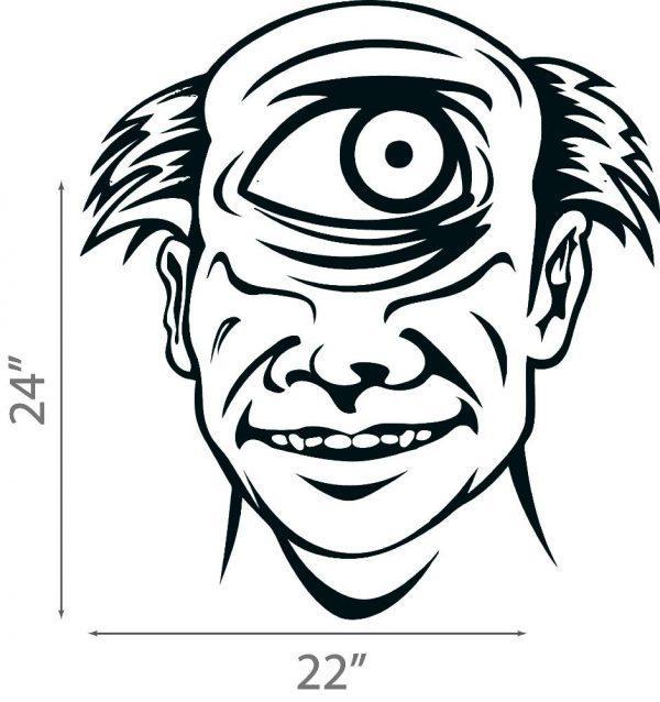 28 HalloweenCartoon Сyclops Head