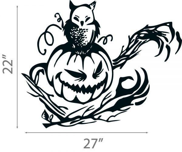 39 Halloween Wall Sticker. Pumpkins Owl and Beast Paws