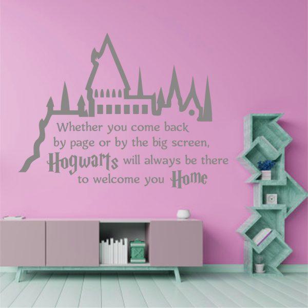 Harry Hogwarts Quote. Gray color