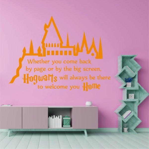 Harry Hogwarts Quote. Orange color