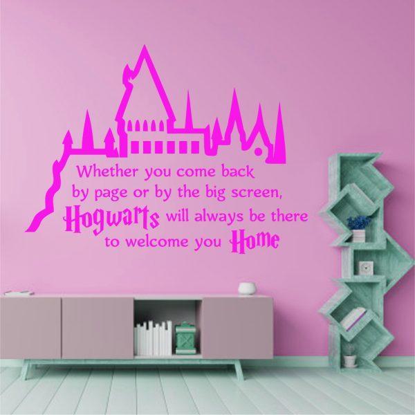 Harry Hogwarts Quote. Pink color