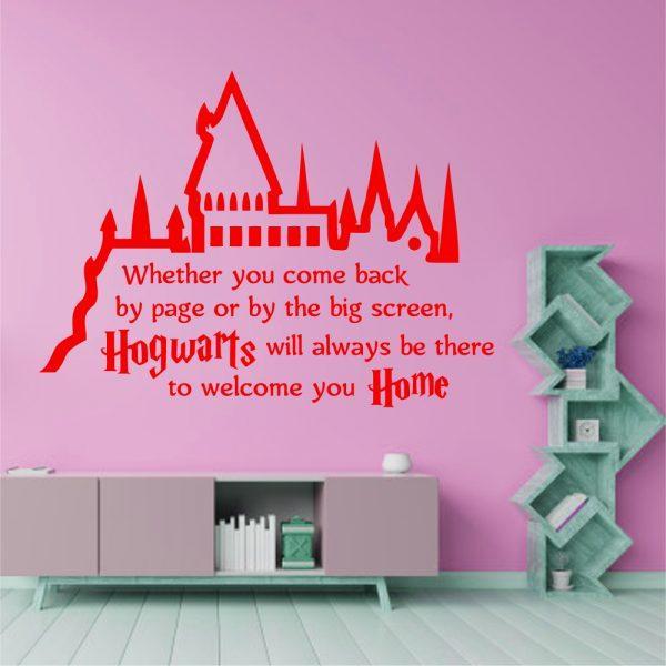 Harry Hogwarts Quote. Red color