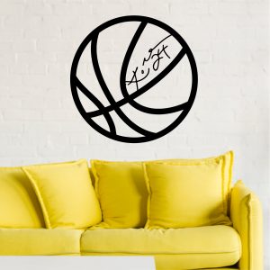 Kobe Bryant wall sticker. Ball with signature. Number 24 sticker