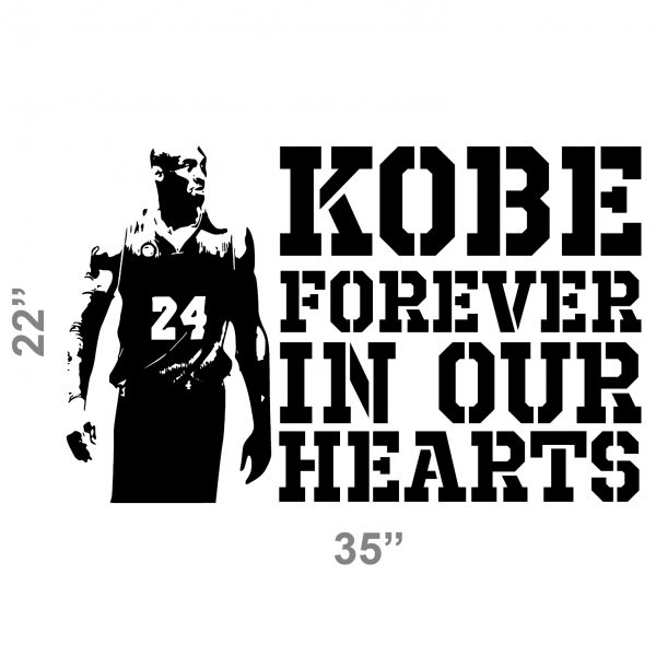 Kobe Bryant wall sticker. Kobe forever in our hearts. Preview
